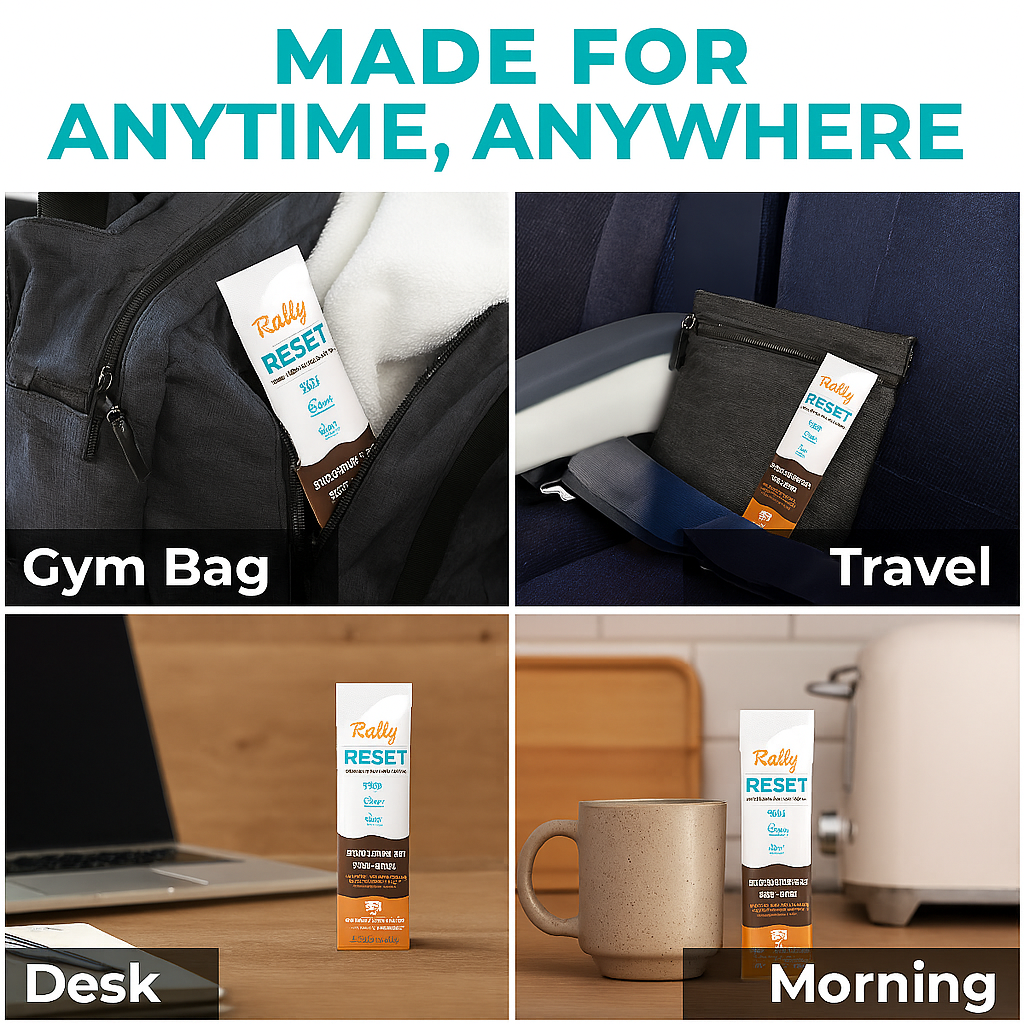 Rally Reset™ — Coffee-Flavored Hangover Hydration