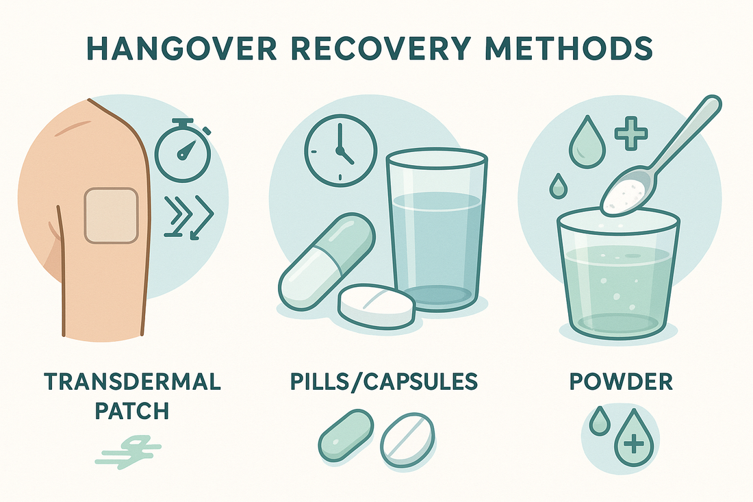 Patch vs. Pills vs. Powders: What’s the Best Hangover Recovery Option?